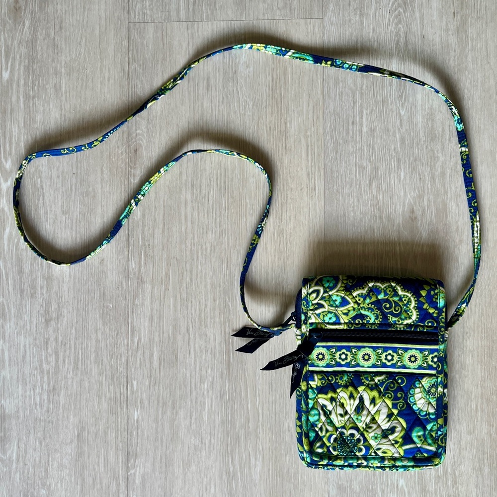 Vera Bradley Green and Blue Crossbody Bag